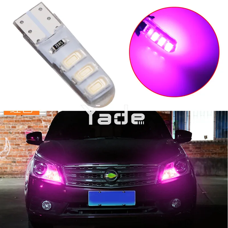 

100pcs car led light silicone T10 5730 5630 6SMD W5W license plate bulbs reading lamp