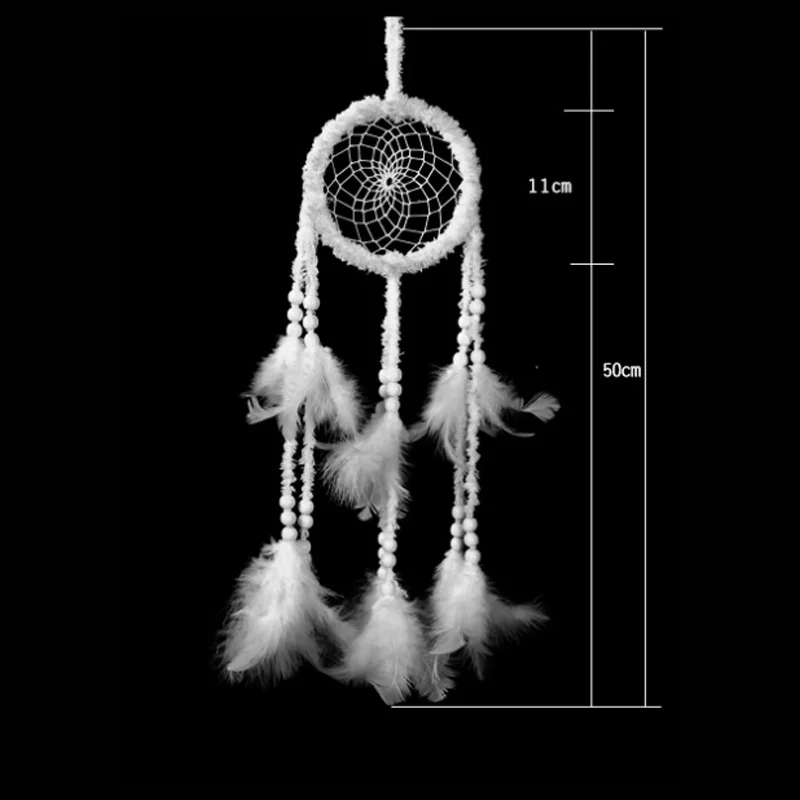 Ловец снов белый плюш подвеска автомобиль кулон одноклассник подарок свадьба XR041