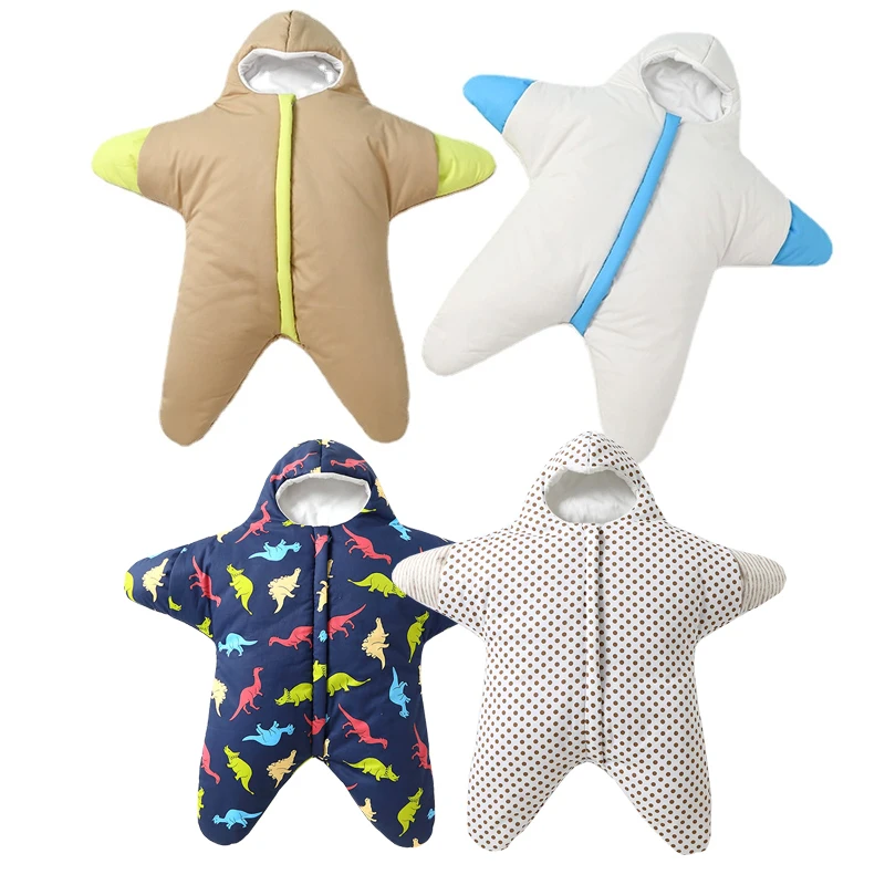 

2021 Autumn Baby Cute Sleeping Bags Bedding Newborn Pentagram Swaddle Blanket Babies Sleep Products Inafant Receiving Blankets