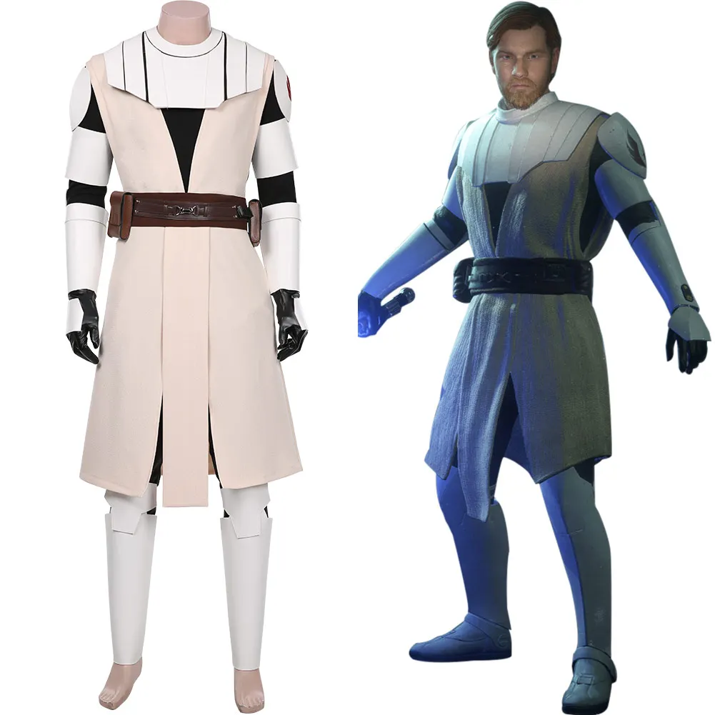 

Star Cosplay The Clone Obi Wan Kenobi Cosplay Costume Uniform Outfits Coat+Pant Full Set