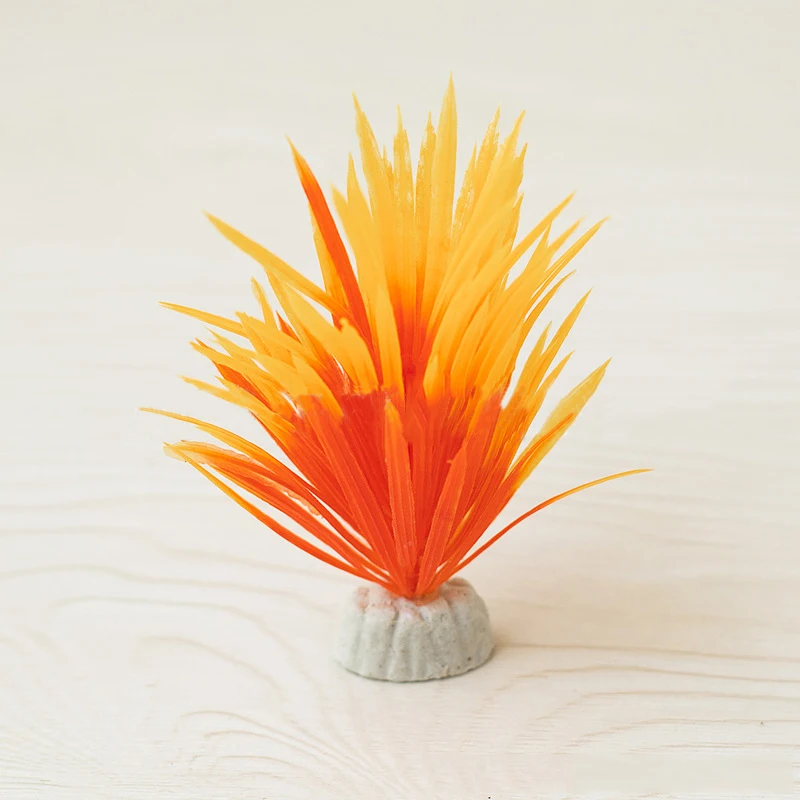 Искусственная пластиковая большая трава с листьями аквариум подводная лодка