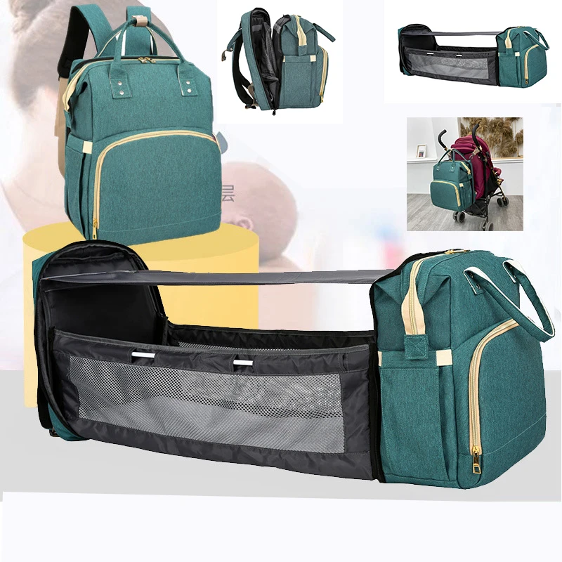 

Mom Backpack Convertible Lightweight Baby Diaper Bag Bed Multi-purpose Travel Storage Bag Baby Nappy Bag Baby Bed BSB019