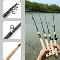 1 8m 2 1m 2 4m 2 7m telescopic fishing rod spinning casting lure rod carbon fiber wooden handle lure weight 7 28g fishing fish