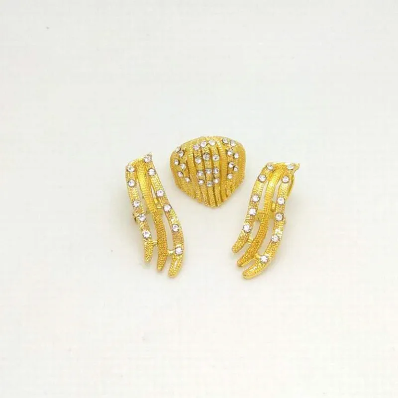 Новинка Африканский золотой цвет большой набор украшений ожерелье браслет