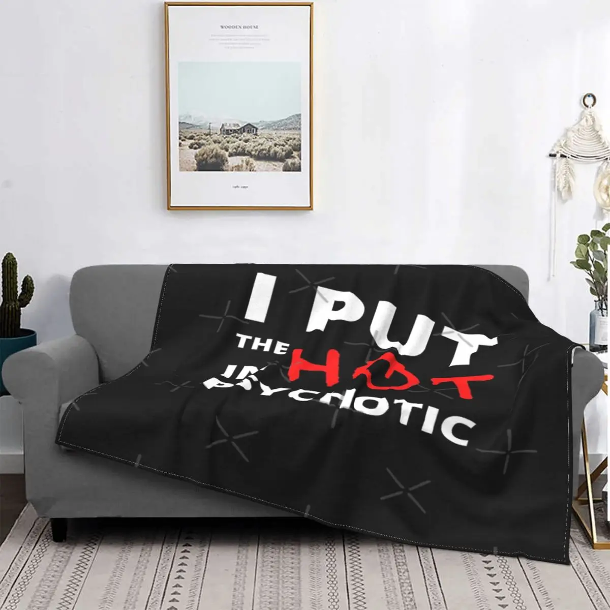

I Put The Hot In psitic 2 Manta, para cama colcha, manta a cuadros, manta para bebé, funda con capucha para niños
