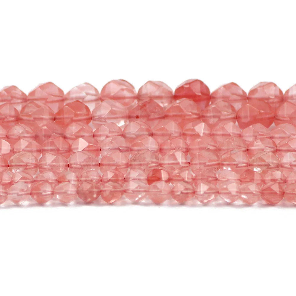 Бусины BTFBES из натурального арбуза и Красного камня граненые круглые бусины