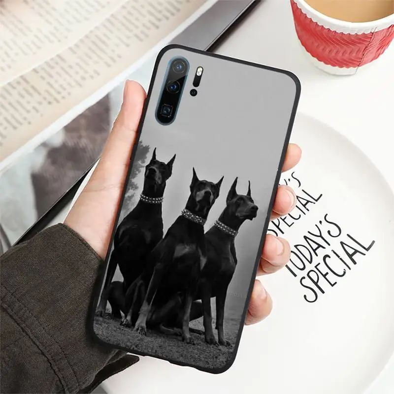 

Doberman animal dog Ferocious animals Phone Case For Huawei honor Mate P 10 20 30 40 i 9 8 pro x Lite smart 2019 nova 5t