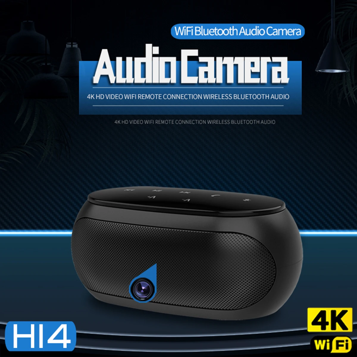 Беспроводная камера H14 HD 4K Wi-Fi динамик с ночным видением ИК Bluetooth портативная