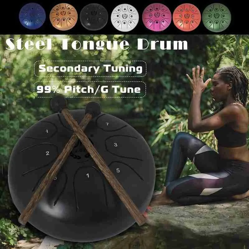 5 дюймовый ВОЛШЕБНЫЙ БАРАБАН мини барабан со стальным цветным перкуссионным