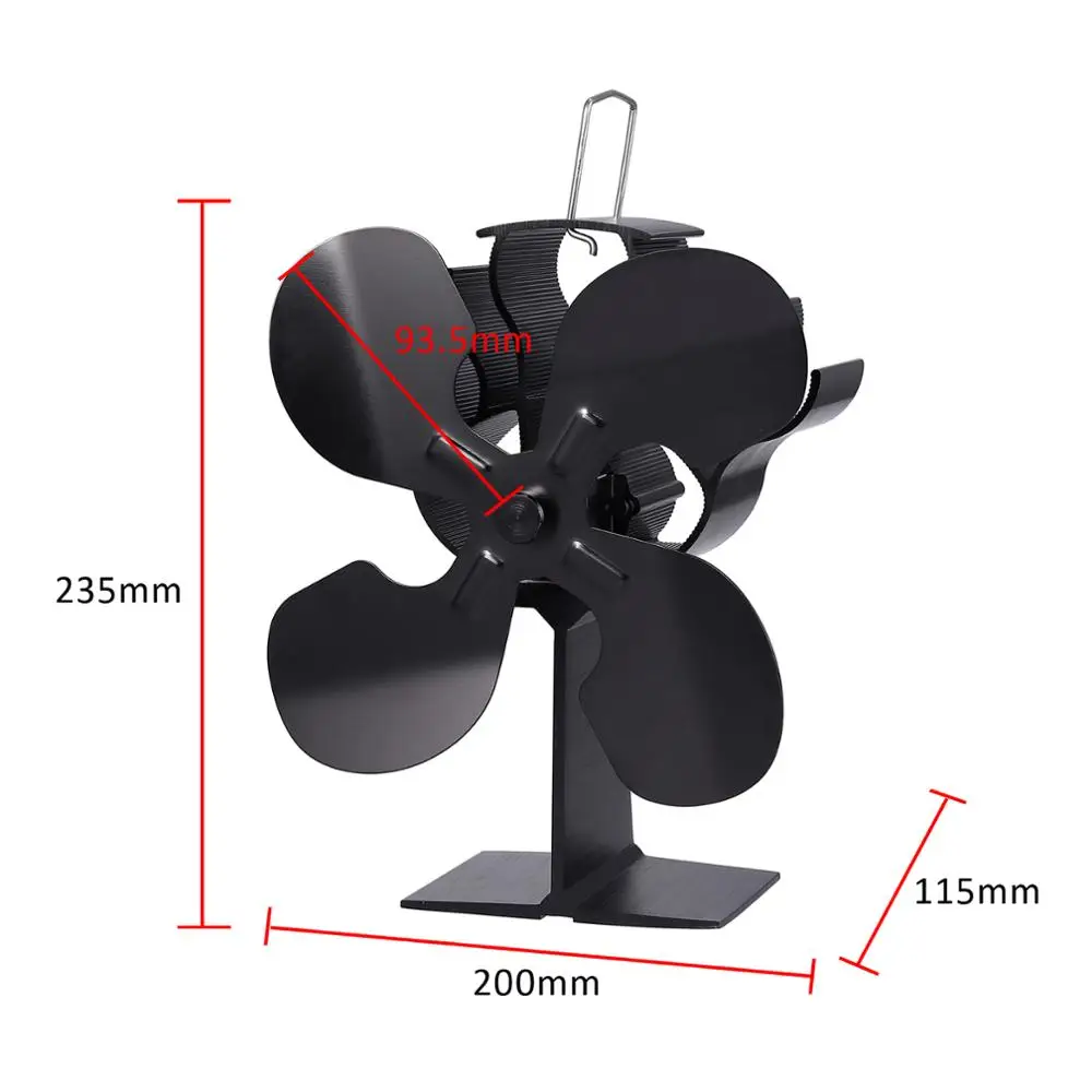 Proster 4 Лопастной вентилятор для печки с питанием от тепла Настольная горелка