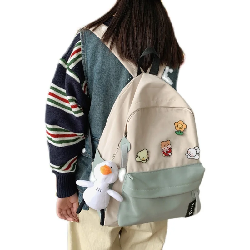 

Fashion Women Backpacks 2020 Cute Panelled Waterproof Shoulder Bag Female School Bags for Teenage Girls Backpack Ladies Travel