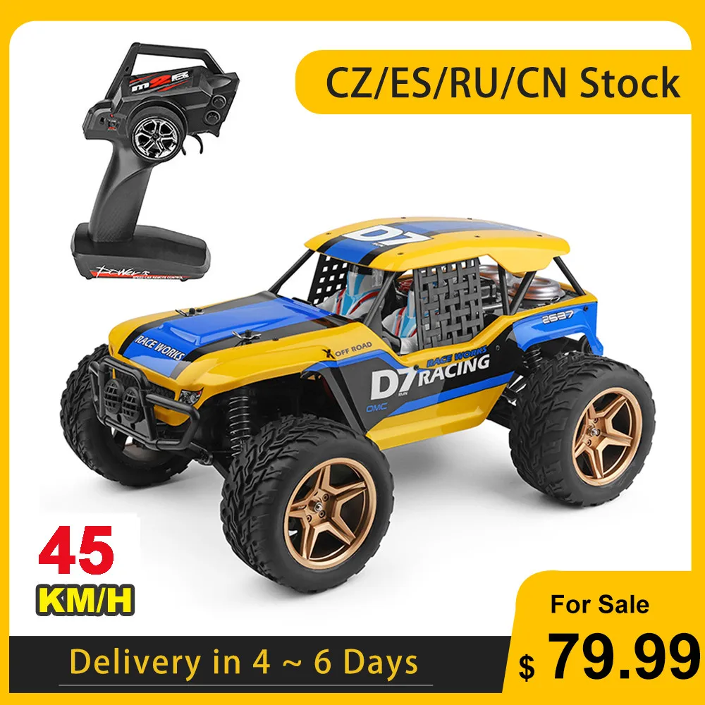 Wltoys 12402 A D7 1/12 RC Car 4WD 550 мотор пустынный Buggy Crawler 45 км/ч гоночный автомобиль 2 4 ГГц