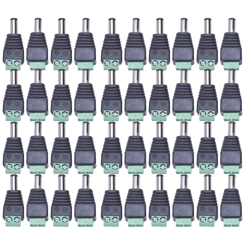 

40 Pcs DC Power Cable Female Male Plug Connector 5.5mm x 2.1mm for CCTV Camera