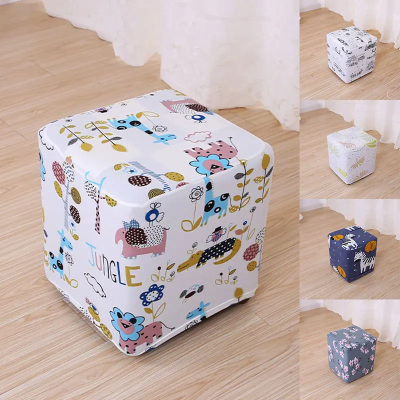 Защитный чехол для табурета с принтом эластичный из полиэстера универсальный