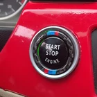 Автомобильный кнопочный ключ зажигания из углеродного волокна для BMW 3 серии E90 E92 E93 E89 Z4 M Sport