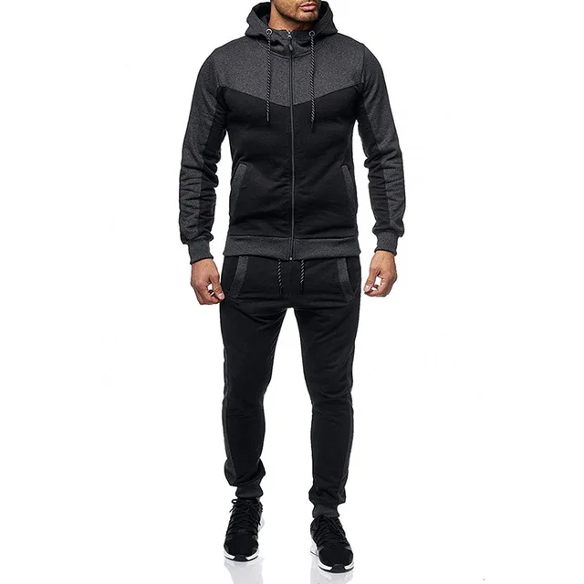 

2021 New Men's Fashion Hoodie Sportswear Men Clothes Jogging Casual Tracksuit Mens Running Sport Suits Sweatshirt+Pant 2Pcs Sets