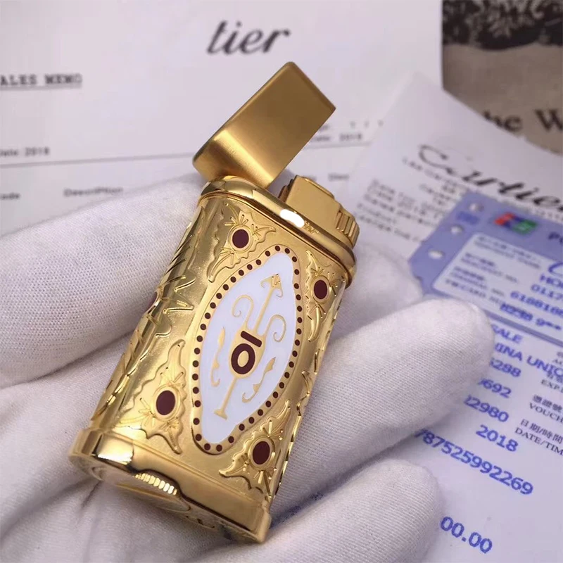 

100% new vintage dupont gas lighter gas cigarette lighter polished jet gasoline flint lighter metal gas lighter