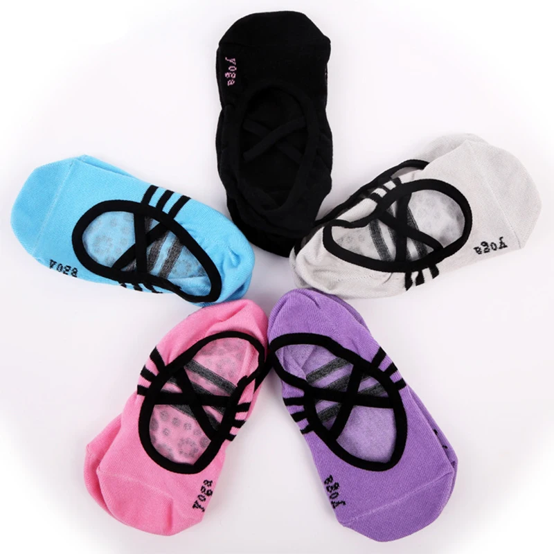 Женские Профессиональные носки для йоги с повязкой спортивные Нескользящие