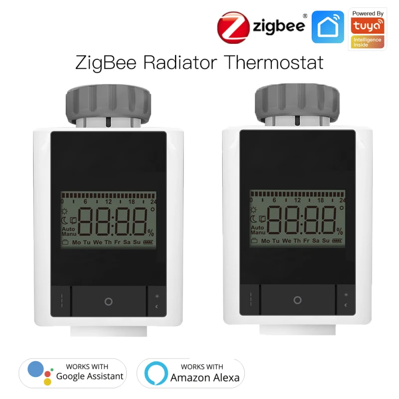 

Умный термостат Tuya ZigBee 3,0, Нагреватель TRV, термостатический клапан радиатора с голосовым управлением, работает с системой управления домом ...