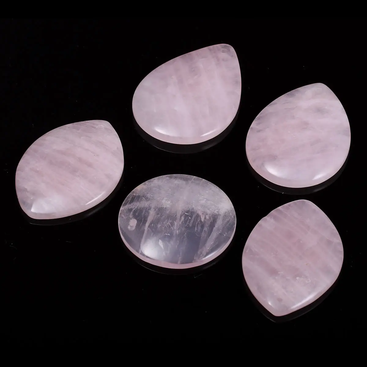 

5 шт./лот Подвеска из розового кварца, рейки, лечебный натуральный камень, медитация, амулет для «сделай сам», ювелирные изделия, подвески из ...