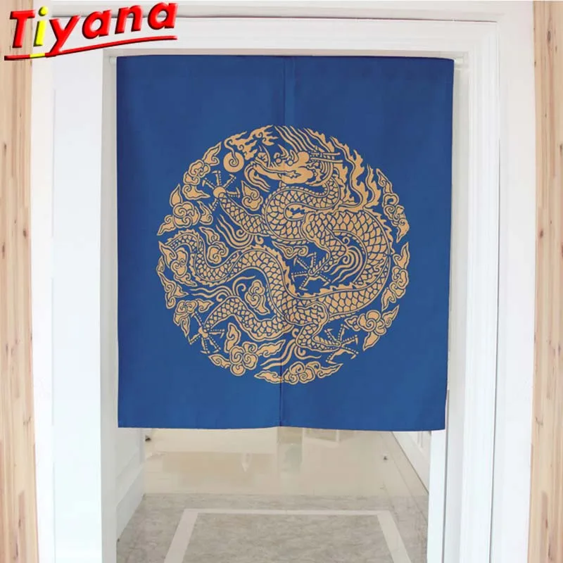 1 шт. декоративная дверная занавеска в китайском стиле с рисунком дракона виде