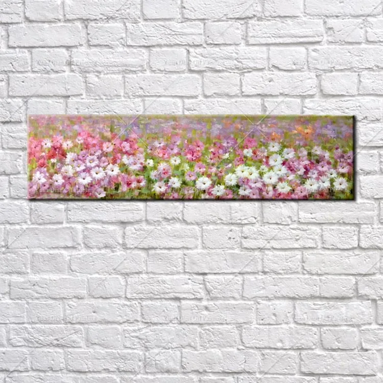 Красивый цветок желтый розовый красный картина маслом сад настенные