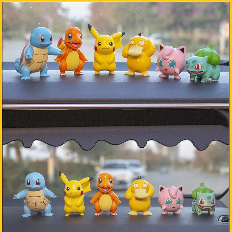 

Оригинальный карманный монстр Покемон, украшение серии, тренд, модель автомобиля Пикачу, кукла, игрушка ручной работы