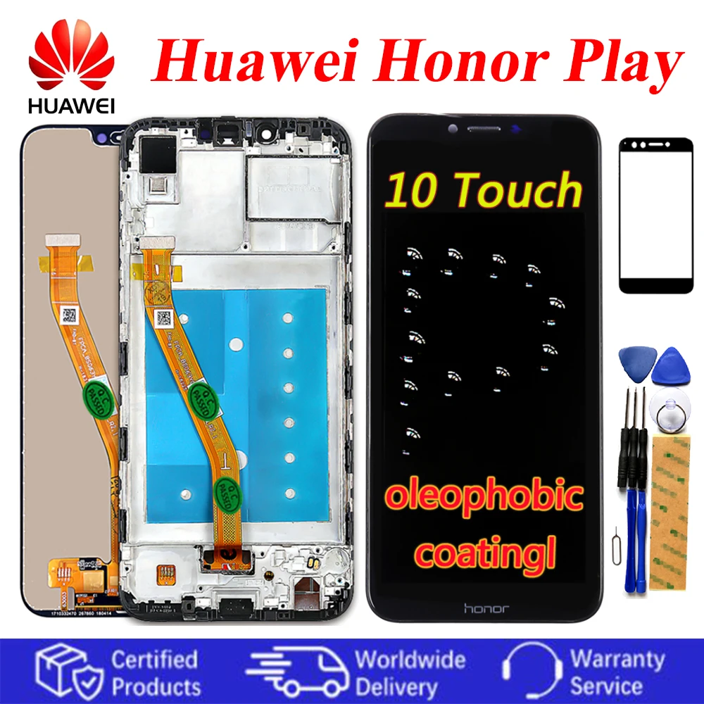 Оригинальный huawei Honor Play ЖК дисплей COR L29 AL00 10 точечный сенсорный экран дигитайзер