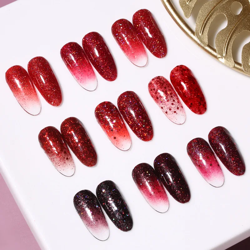 Лак для ногтей 2020 новый год красная дрель красивый маникюрный костюм настоящий