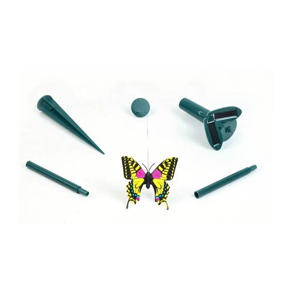 

3Pcs Solar Powered Flying Fluttering Fake ButterflyStake Garden Ornament Decor