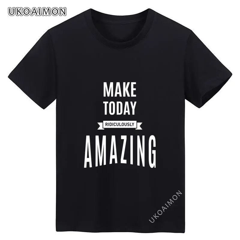 

Make Today Amazing Hip hop Manga T Shirts Youth Cotton T-Shirt Unisex Customized T-Shirts Graphic Men TShirts For Students