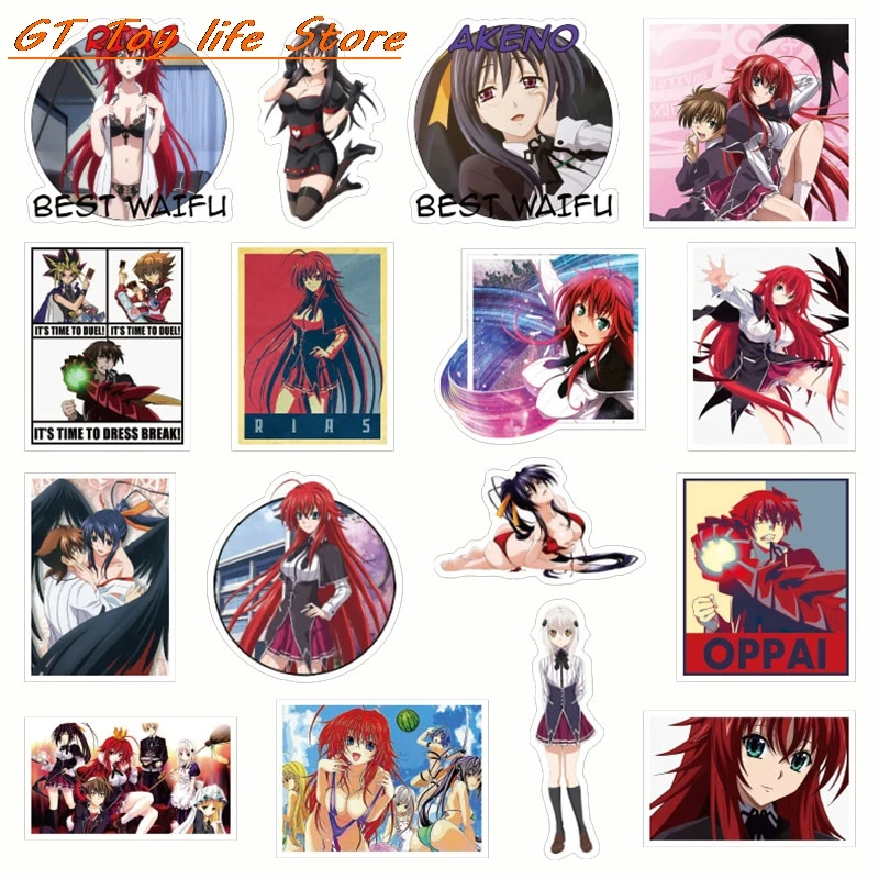 50 шт. High School DxD аниме наклейки для девочек с рисунком граффити на возраст от двух