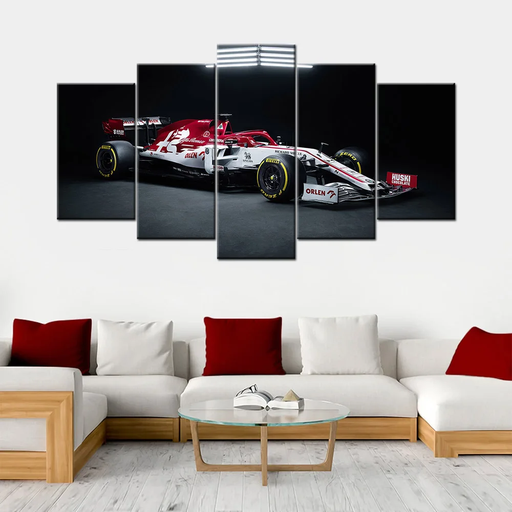 

5 Pieces Posters Alfa Romeo C39 F1 Racing Cars Wall Art Pictures Home Decor Modular Canvas HD Paintings Living Room Decoration