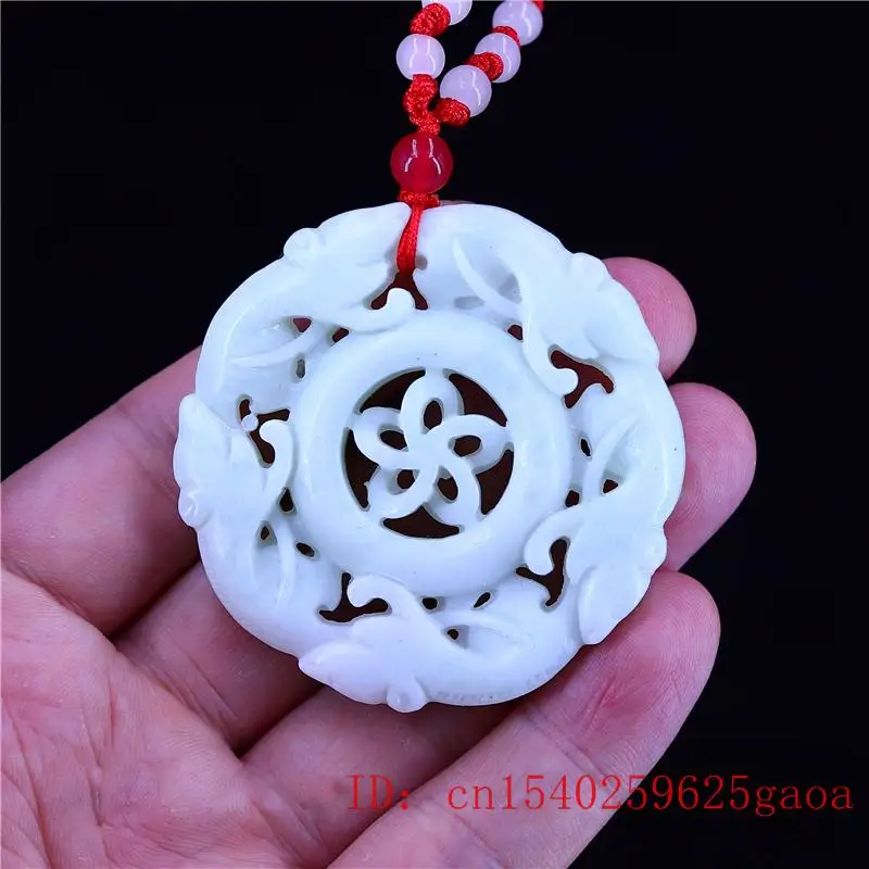 Jade Mouse Pendant Necklace Double-sided Charm Green Men Jewelry Carved Women Chinese Natural Gifts Fashion Amulet for | Украшения и