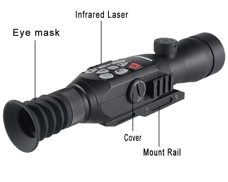 HD Infrared Digital Night Vision Sight Zoom Monoculars Night Ranging Riflescope Aiming Device for Hunting Scope Video Recording