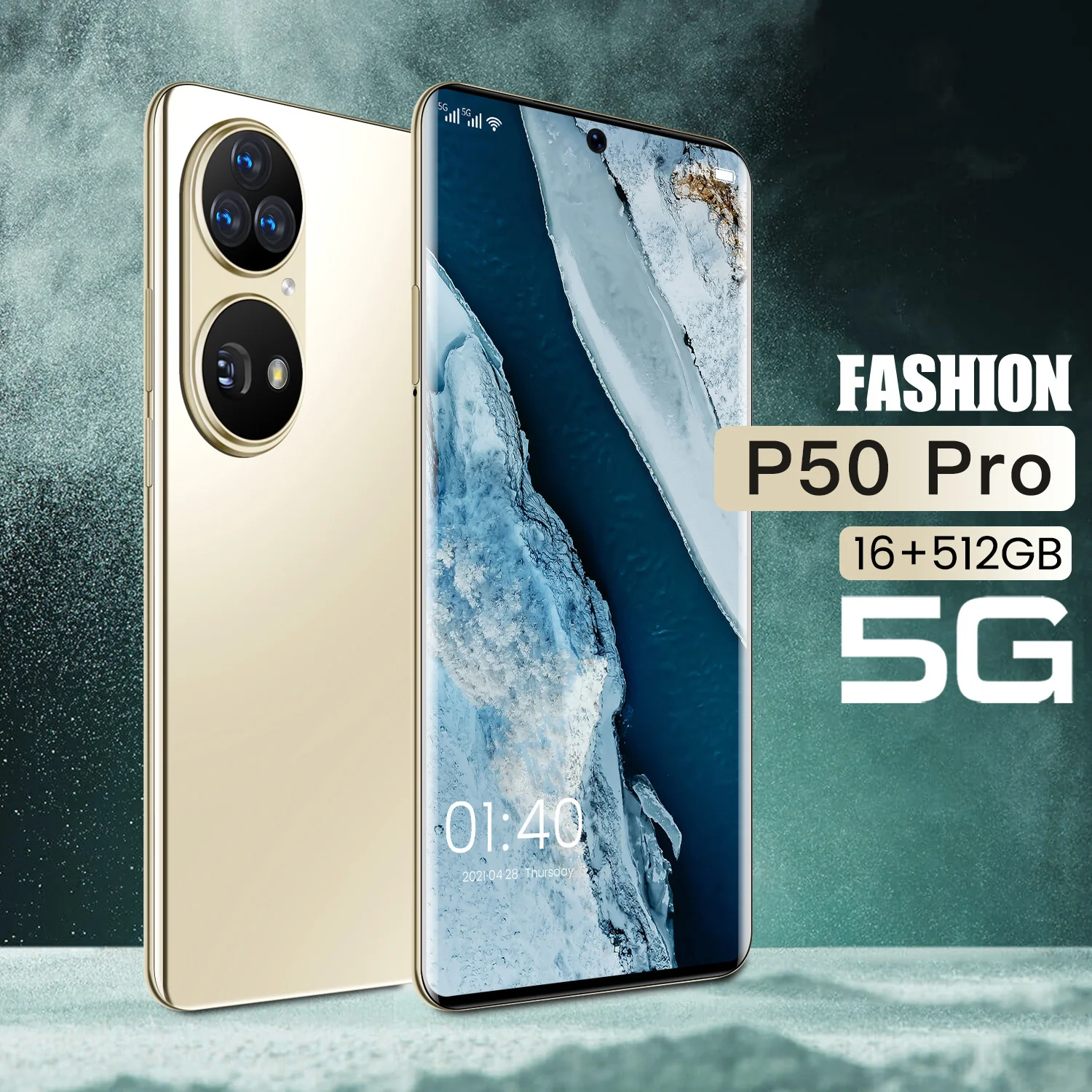 

P50 Pro 7.3 Inch HD Screen Huawe Smartphone 32MP 64MP 16GB 512GB 8000mAh 5G Network Andriod 11 Snapdragon 888 Face ID Cellphone