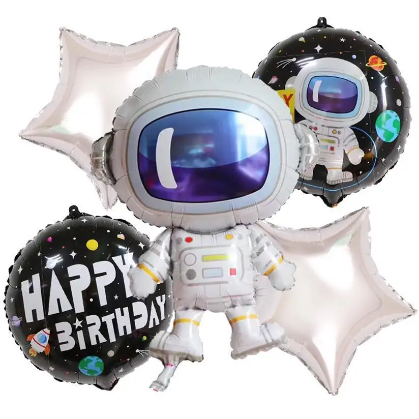 5Pcs balloon Звездные войны воздушный шар 10th День Рождения украшения дети мальчик милость инопланетянин BB8 4D мяч робот игрушки шарики школьные вечерние фон DIY - Цвет: 5Pcs balloon