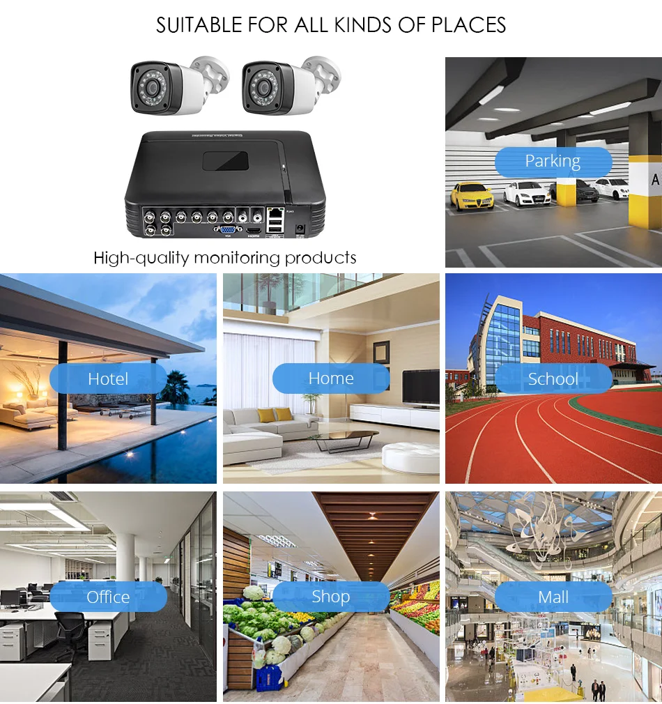 KERUI AHD система камер домашней безопасности 8CH DVR комплекты аудио запись HDMI CCTV система видеонаблюдения набор с 8 шт. 4MP камера