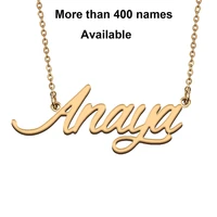 cursive initial letters name necklace for anaya birthday party christmas new year graduation wedding valentine day gift