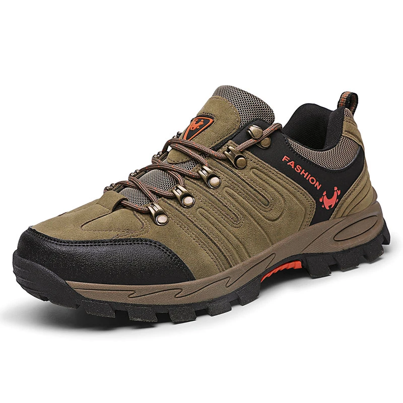 

New Arrival Waterproof Outdoor Hiking Shoes Men Nubuck Suede Leather Trekking Sneakers Non Slip Climbing Tactical Mountaining