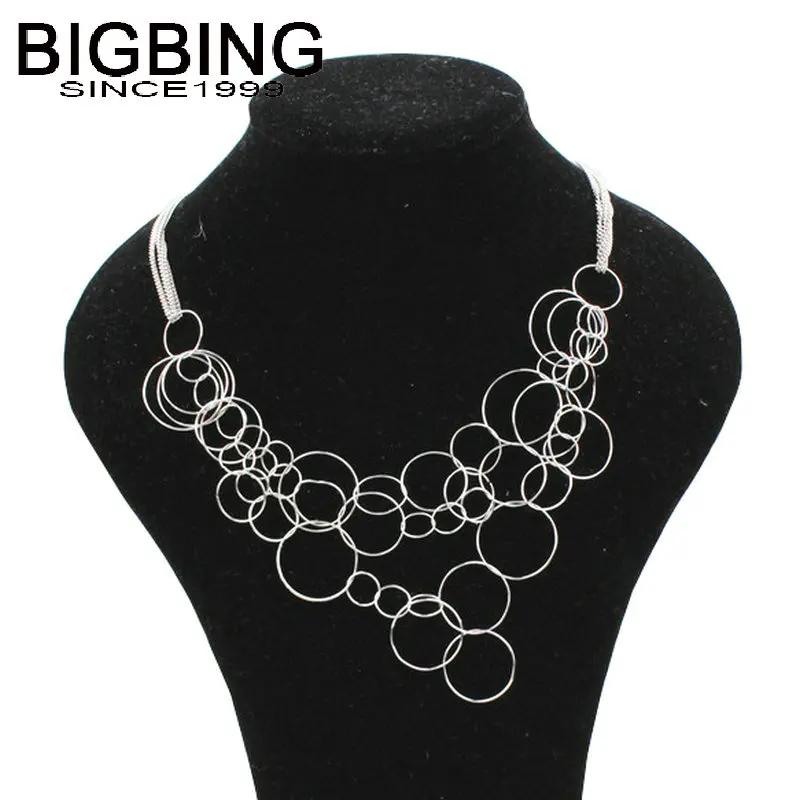 V295 BigBing Модная бижутерия Серебряная цепочка модное короткое ожерелье цепи женские ювелирные изделия ожерелье высокое качество