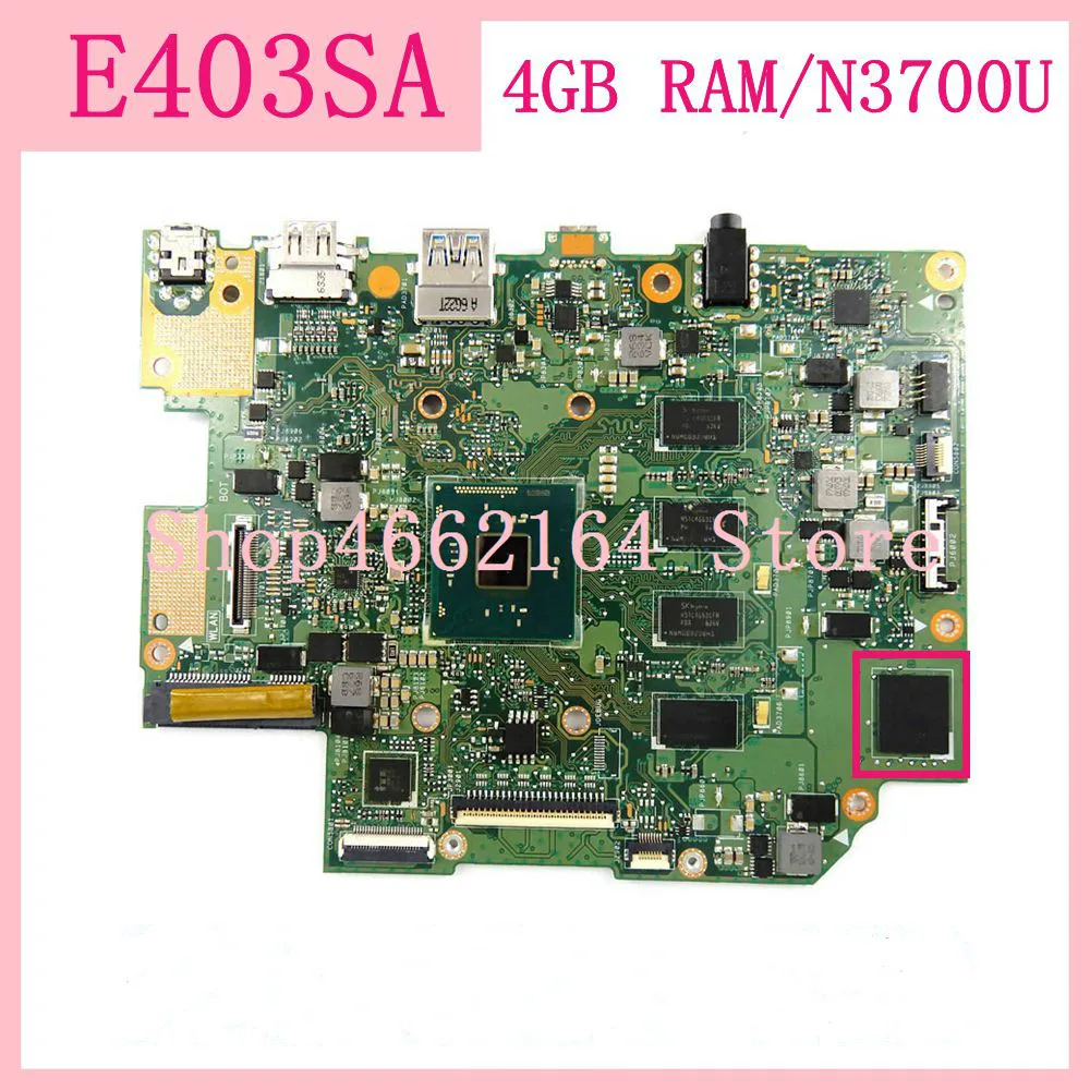 E403SA материнская плата N3700CPU 4 Гб RAM для ASUS EeeBook ноутбука