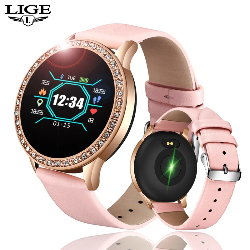 LIGE Fashion smart watch women men Sport waterproof clock Heart rate sleep monitor For iPhone Call reminder Bluetooth smartwatch | Наручные