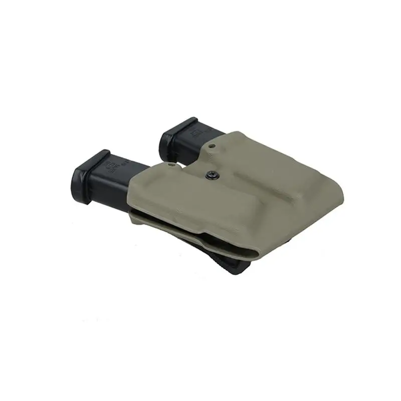 

WT-DB-17KHH For G17 Khaki Tactical Belt Clip Mount W&T Kydex Double Mag Pouch holster