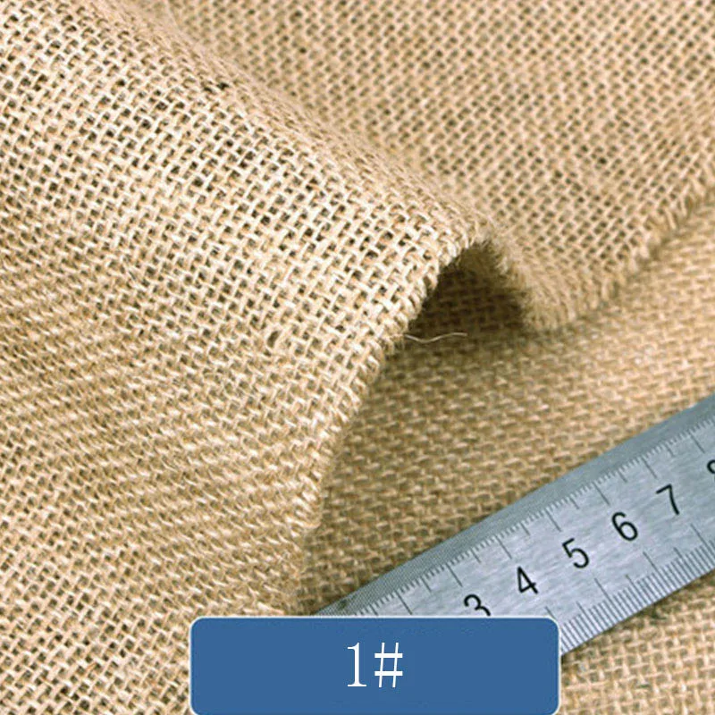 1meters/lots 150cm Width Textile Jute Mesh Fabric For Curtain Bag Tablecloths Placemats Wedding Decoration Burlap Natural Jute
