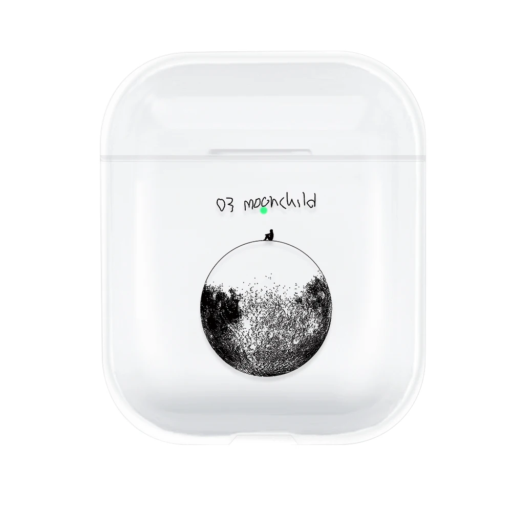 1Pc Transparent Earphone Case For Apple AirPods 1 2 World Map Hard PC Wireless Headset Shell Cartoon Airplane Cover Accessories |