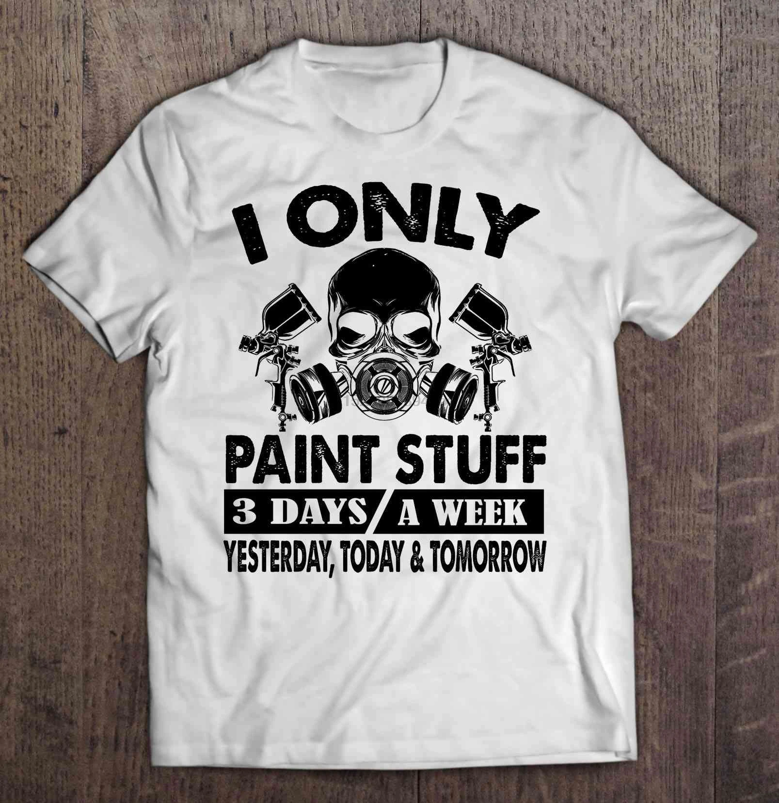 Мужская забавная футболка модная я только рисую вещи 3 дня в неделю вчера и завтра