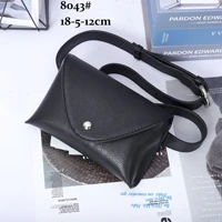 unisex waist pack genuine leather female fanny bag black snap botton chest pack for women and men shoulder bag crossbody handbag