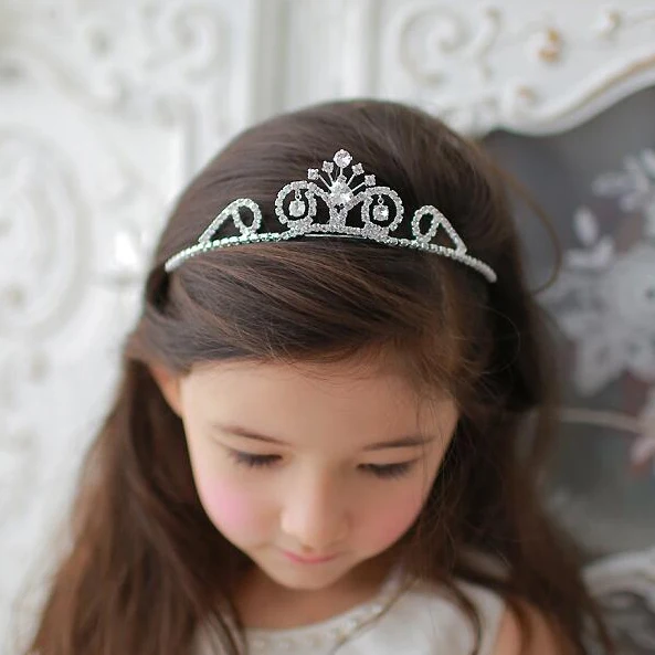 Корона принцессы тиара цветок девушки Стразы повязка на голову ювелирные