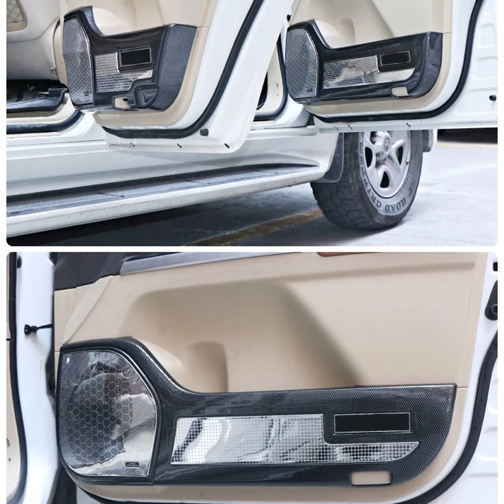 

For Toyota Prado Land Cruiser Lexus 570 Door Kick Pad lc200 Interior Door Accessories Modified Door Kick Board 4pcs